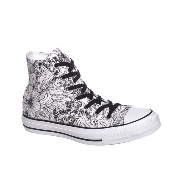 black floral converse